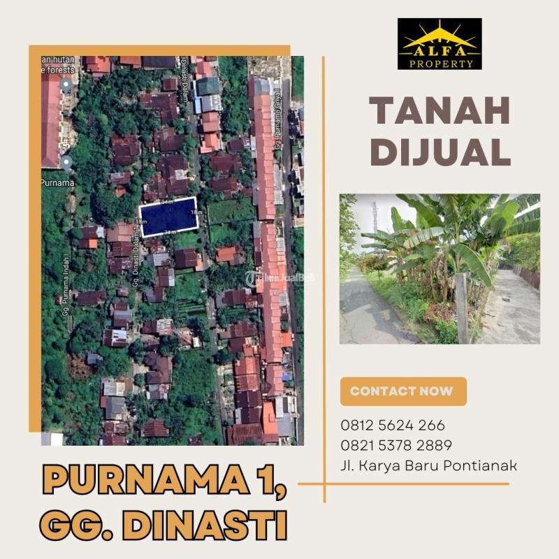Jual Tanah Kavling Luas 612m SHM Jalan Dinasti Purnama Pontianak Selatan - Pontianak Kalimantan Barat
