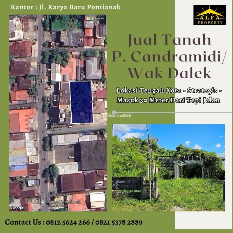 Jual Tanah Strategis Tengah Kota Luas 780m SHM Jl Putri Candra Midi Wak Dalek - Pontianak Kota Kalimantan Barat