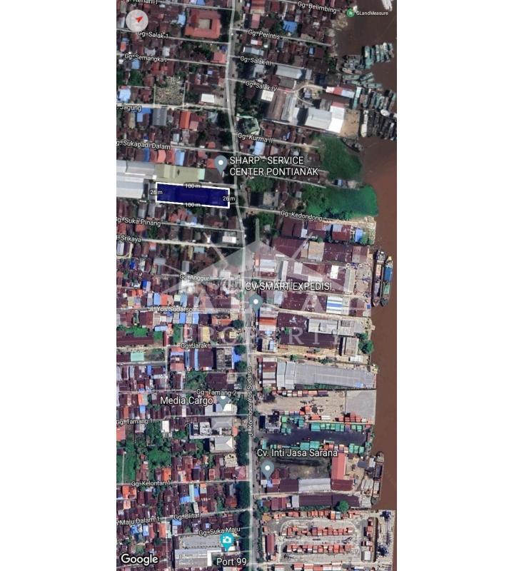 Jual Tanah Luas dan Ruko Luas 2600m SHM Dekat Pelabuhan Kom Yos Sudarso Pontianak Barat - Pontianak Kalimantan Barat
