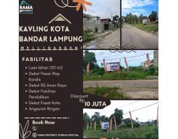Jual Tanah Kavling Luas 120 m2 Pinggir Jalan AMD Tanjung Senang Dekat Rumah Sakit - Bandar Lampung 