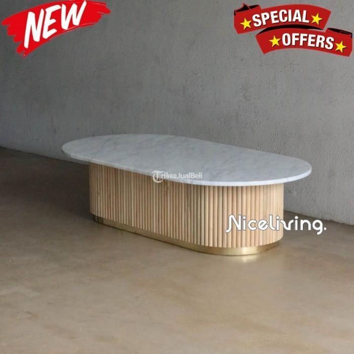 Niceliving Meja Makan Marmer Meja Makan Jati Meja Makan Minimalis - Tangerang Kota Banten