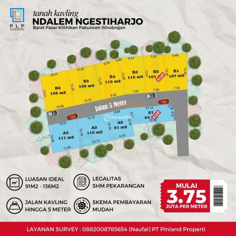 Dijual Tanah Kavling Luas 91m SHM Dekat Pusat Kota Jogja - Yogyakarta