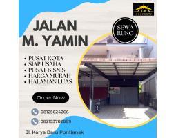 Disewakan Ruko Luas 200m SHM Jalan M. Yamin - Kota Pontianak Kalimantan Barat