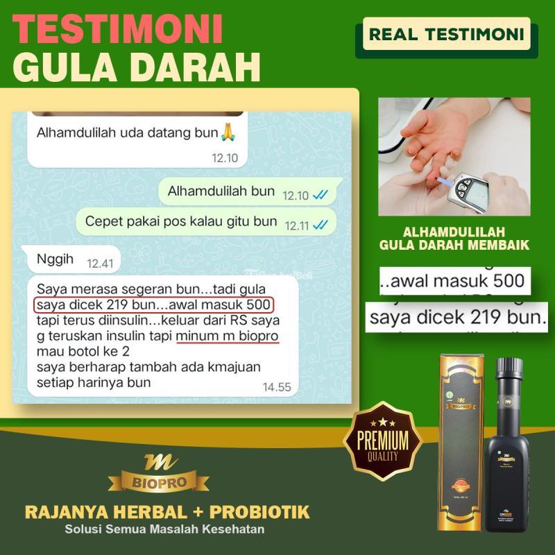 M Biopro Herbal Alami Plus Probiotik Obat Diabetes Ampuh Di Apotik Reaksi Cepat - Nganjuk Jawa Timur
