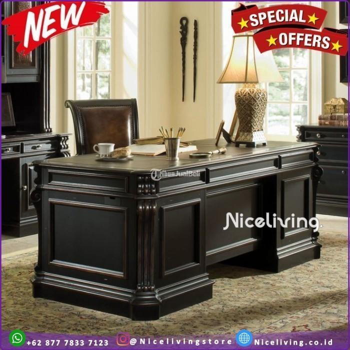 Meja Kantor Terbaru Kayu Jati Meja Kerja Model Kayu Jati - Jakarta Selatan