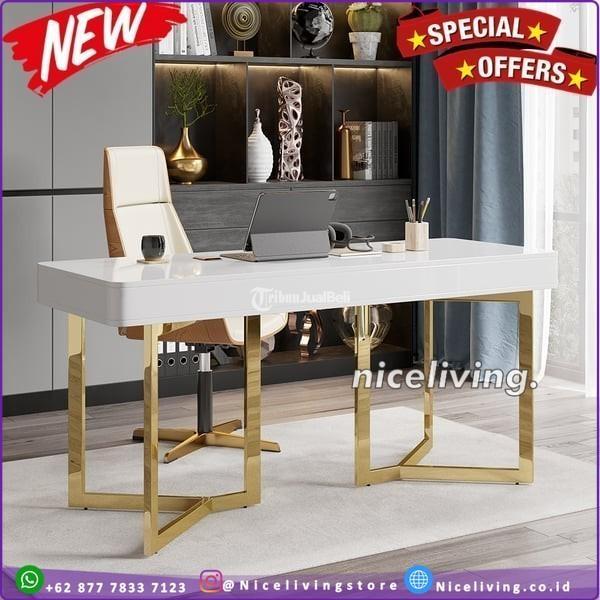 Meja Kerja Direktur Kaki Stainless Terbaru Meja Kantor Modern - Jakarta Selatan