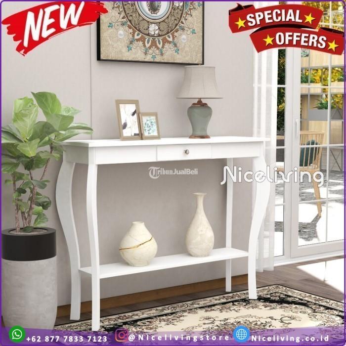 Meja Konsul Kayu Jati Warna Putih Meja Konsul Kayu Jati - Jakarta Selatan