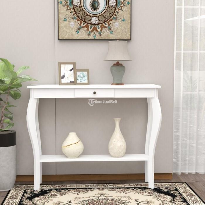 Meja Konsul Kayu Jati Warna Putih Meja Konsul Kayu Jati - Jakarta Selatan