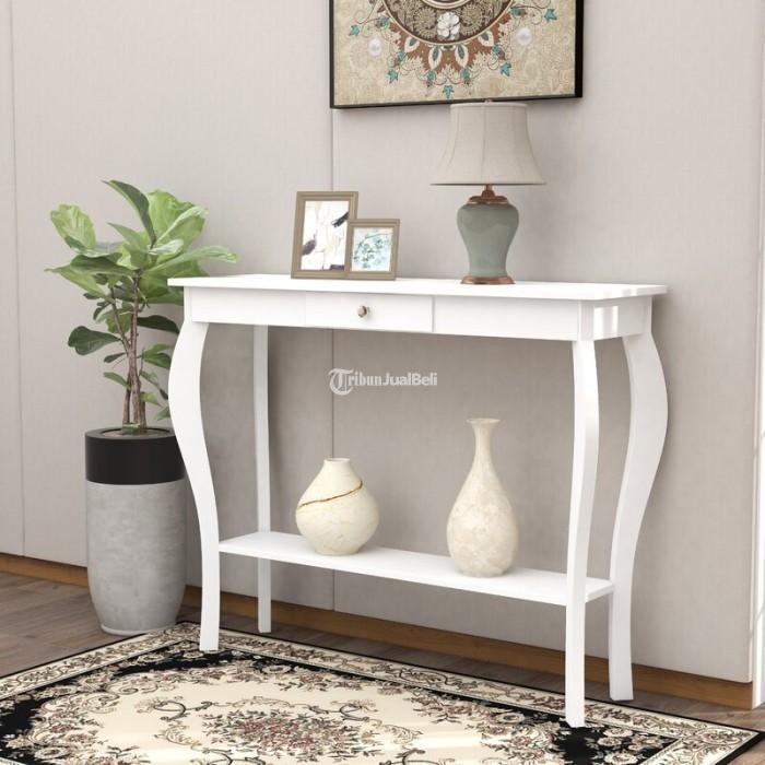 Meja Konsul Kayu Jati Warna Putih Meja Konsul Kayu Jati - Jakarta Selatan
