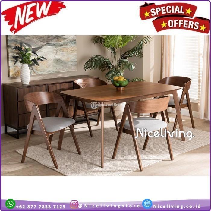 Set Meja Makan Retro Kayu Jati Terbaru Meja Makan Modern Kayu Jati   Perala - Jakarta Selatan