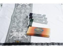 Sarung Tenun Sappphire White Series - Sijunjung Sumatera Barat