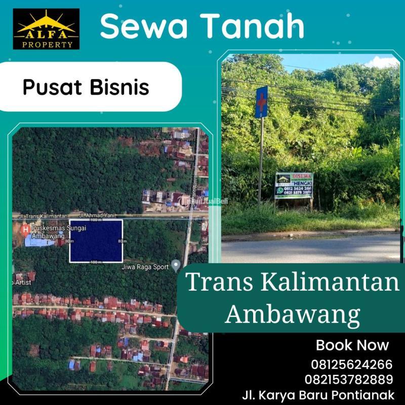 Disewakan Tanah Luas 7996m2 SHM Trans Kalimantan Ambawang Pontianak - Kubu Raya Kalimantan Barat