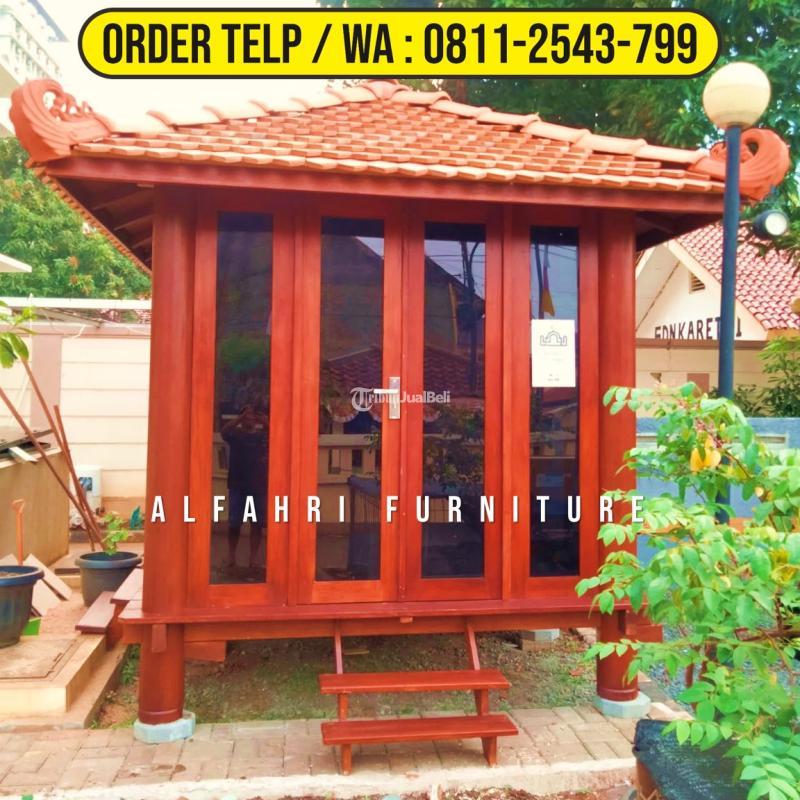 Gazebo Gardens 3x3 Mushola Minimalis Kayu Kelapa Di Keranganyar Jawa 