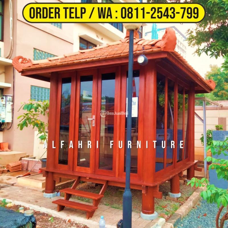 Gazebo Gardens 3x3 Mushola Minimalis Kayu Kelapa di Keranganyar Jawa ...