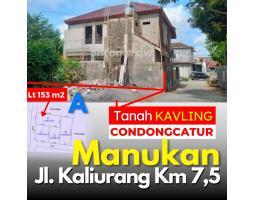 Dijual Tanah Kavling Jogja Jl Kaliurang km 7,5 Timur PLN Lt 153 m ld 8,5m SHM - Sleman Jogja