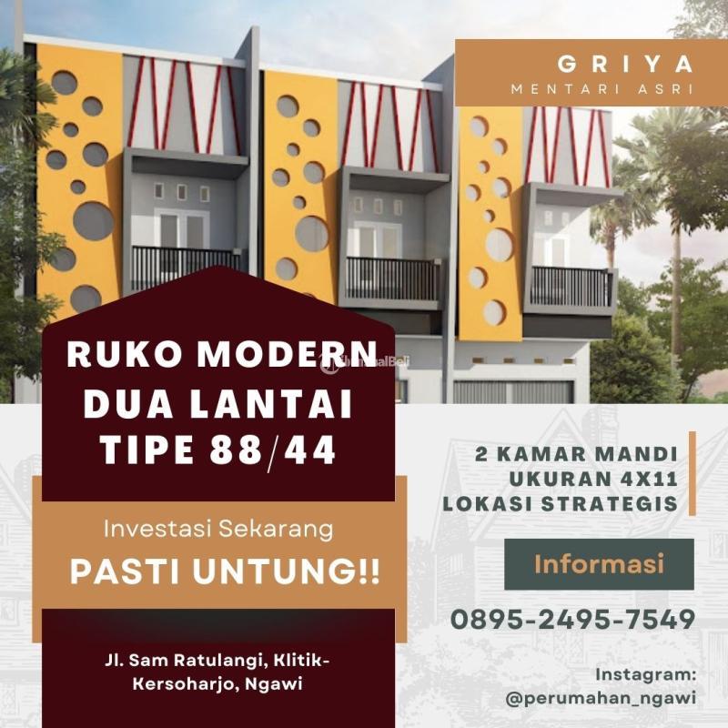 Jual Ruko Luas 88 Baru Murah Minimalis Siap Huni di Tengah Kota - Ngawi Jawa Timur 