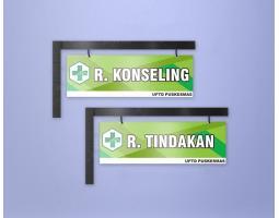 Papan Nama Custom Ruang Puskesmas Klinik Sekolahan - Fakfak Papua Barat