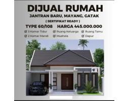 Dijual Rumah 108 Minimalis Murah Baru Mayang Gatak Gentan - Solo Jawa Tengah