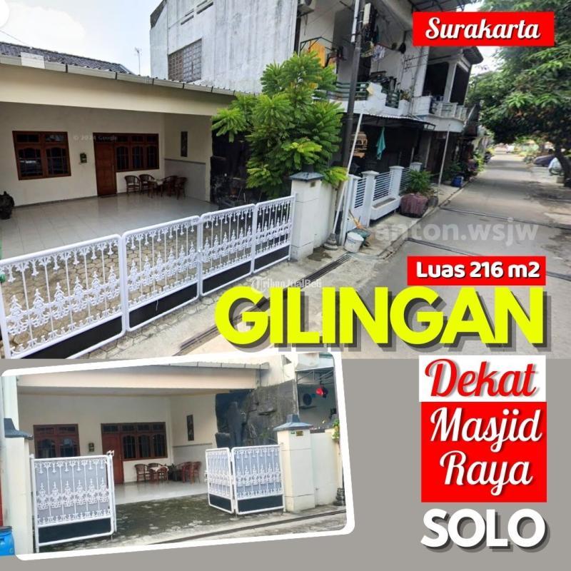 Dijual Tanah Bonus Rumah Gilingan Jalan Raya Solo Lt 216 m2 SHM - Surakarta