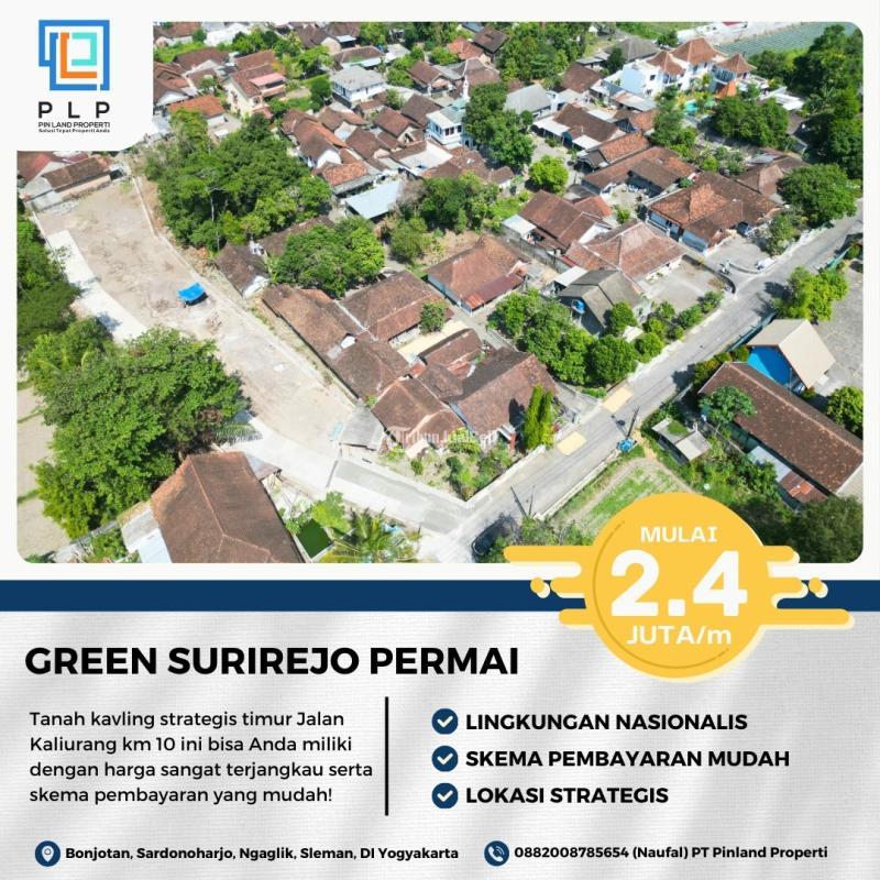 Jual Tanah Kavling Luas 142 m2 Shm Pekarangan Timur Jalan Kaliurang Km 10 Hanya Mulai 2,4juta Per - Sleman Jogja