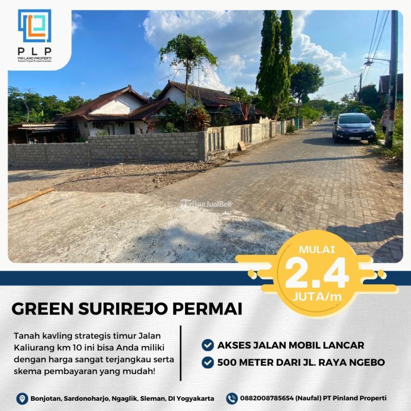 Jual Tanah Kavling Luas 142 m2 Shm Pekarangan Timur Jalan Kaliurang Km 10 Hanya Mulai 2,4juta Per - Sleman Jogja