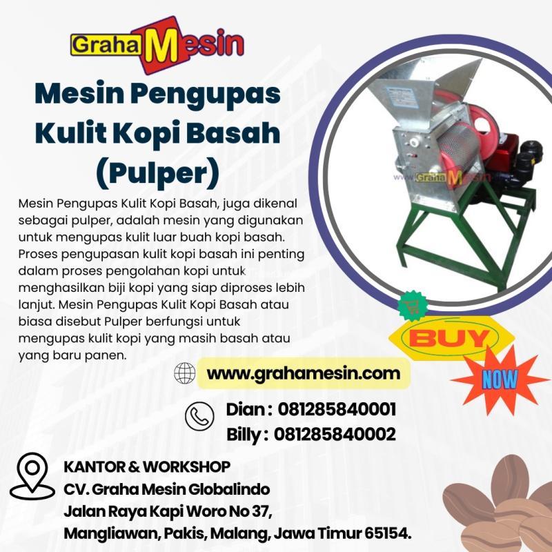 Mesin Pengupas Kulit Kopi Basah Pulper - Malang Jawa Timur