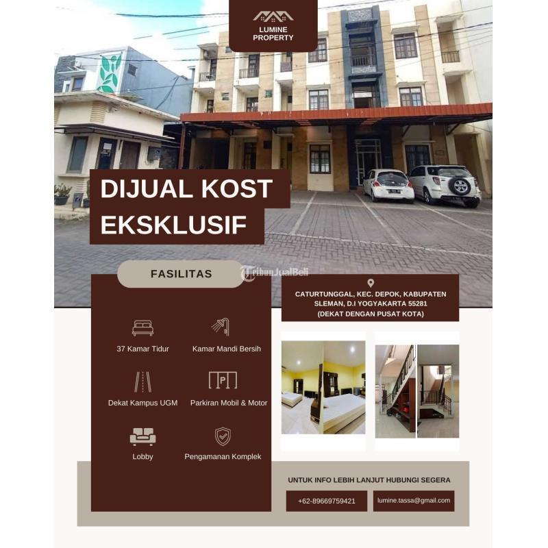 Dijual Kost LT644 LB1320 Legalitas SHM Harga Terjangkau - Sleman Yogyakarta