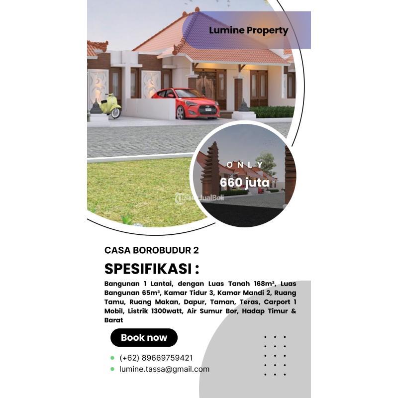 Jual Rumah 1 Lantai Dengan L.Tanah 165 Dekat Candi Borobudur - Magelang Jawa Tengah