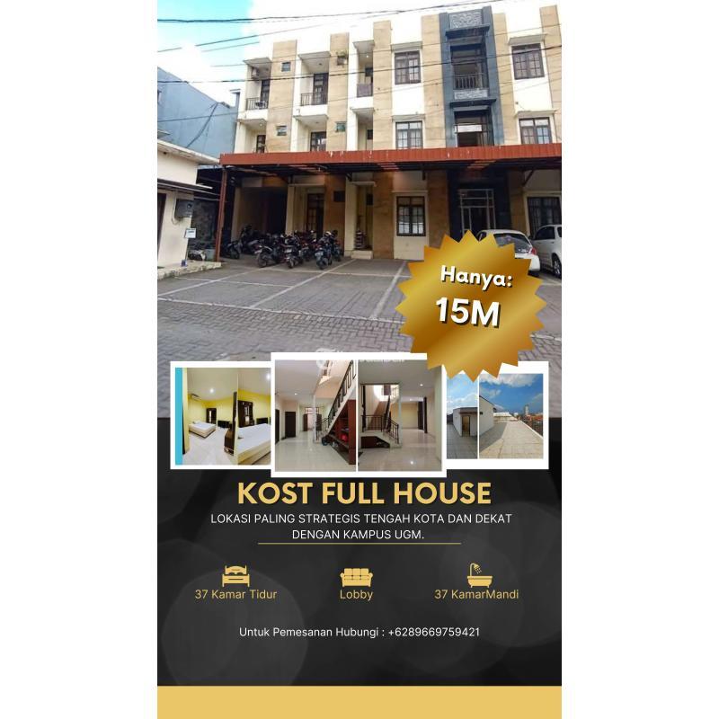 Dijual Kost Elegan LT644 LB1320 Tempat Tinggal Untuk Generasi Modern - Sleman Yogyakarta