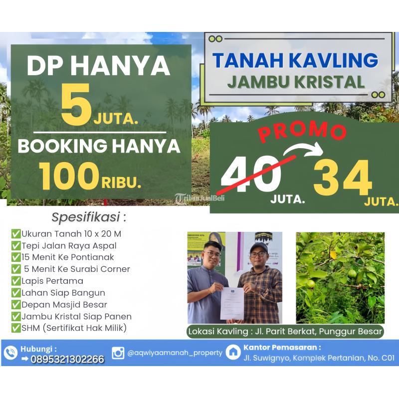 Jual Tanah Kavling Luas 200 m2 Syariah Siap Bangun Bisa kKedit Dp 5 Juta Aja - Pontianak Kalimantan Barat