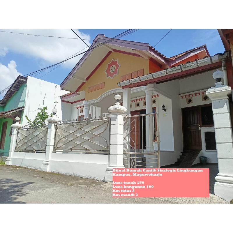 Jual Rumah Cantik Luas 150 m2 Strategis Lingkungan Kampus, Maguwoharjo - Sleman Jogja