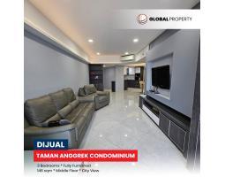 Jual Apartemen Fully Furnished Good Condition Taman Anggrek Condominium 3 Bedroom, Middle Floor - Jakarta Barat