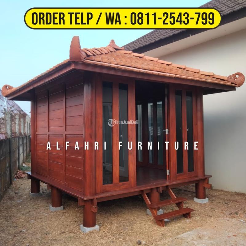 Gazebo Minimalis Dari Kayu 3x3 Mushola Modern - Pati Jawa Tengah