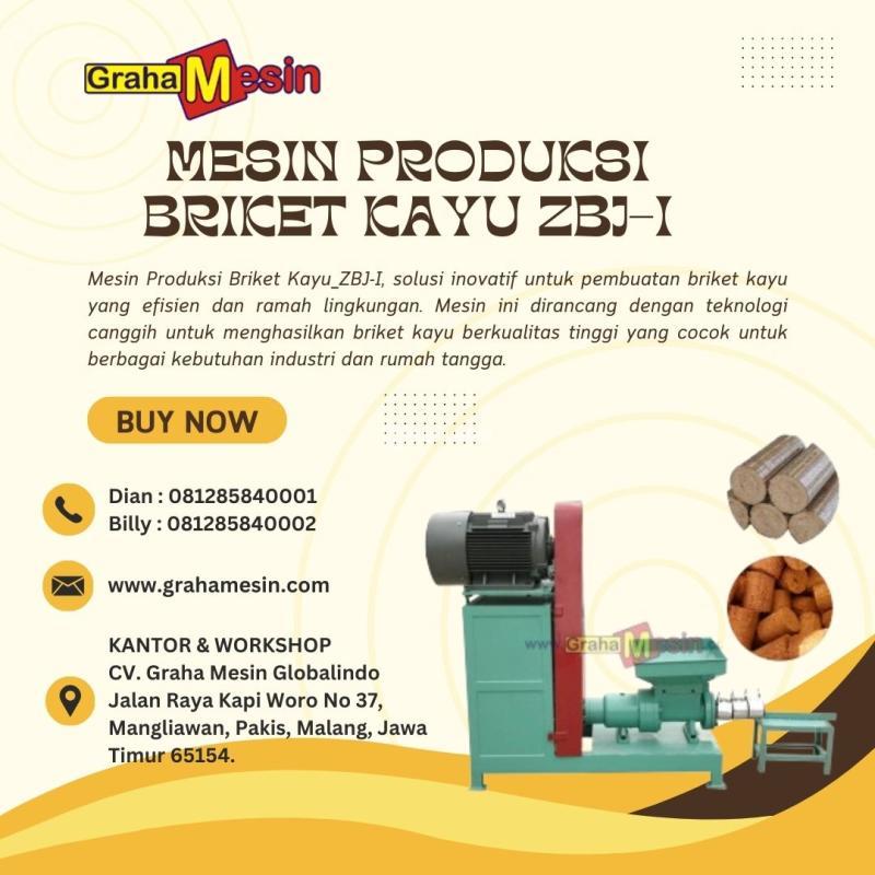 Mesin Produksi Briket Kayu ZBJ-I - Malang Jawa Timur 