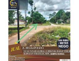 Dijual Tanah Tepi Jalan Luas 17000m2 SHM Desa Kapur Pontianak - Kubu Raya Kalimantan Barat