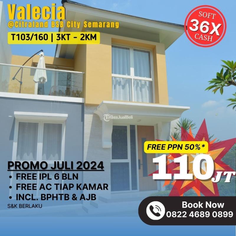 Rumah Mewah Baru Luas 160 m2 di BSB Type Valecia Dkt Danau Cicil 36 Bulan Mewah dan Elegan - Semarang Kota Jawa Tengah