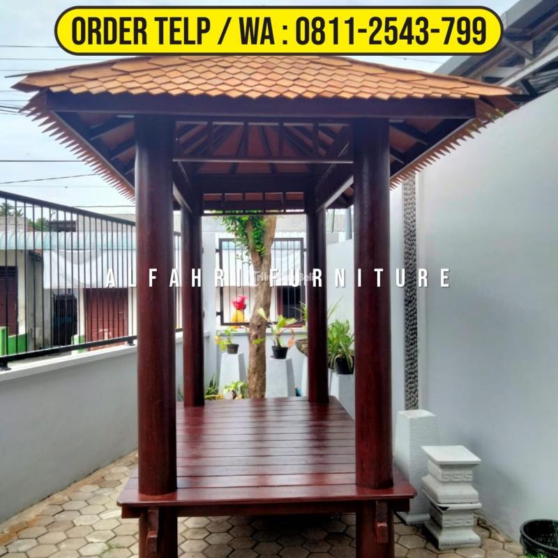 Gazebo Unik 2x3 Kayu Kelapa Minimalis - Rembang Jawa Tengah