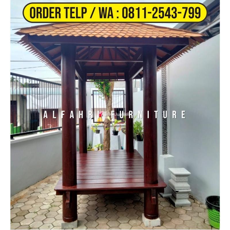 Gazebo Unik 2x3 Kayu Kelapa Minimalis - Rembang Jawa Tengah