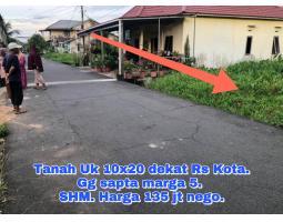 Jual Tanah Siap Bangun Uk 10x20 SHM dekat Rs Kota. Gg sapta marga 5 - Pontianak Kalimantan Barat