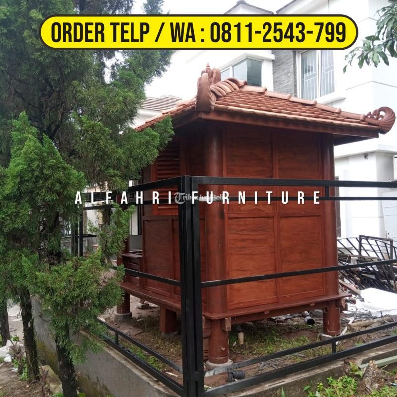 Gazebo Mewah 2x3 Pos Satpam Minimalis Kayu Kelapa - Rembang Jawa Tengah