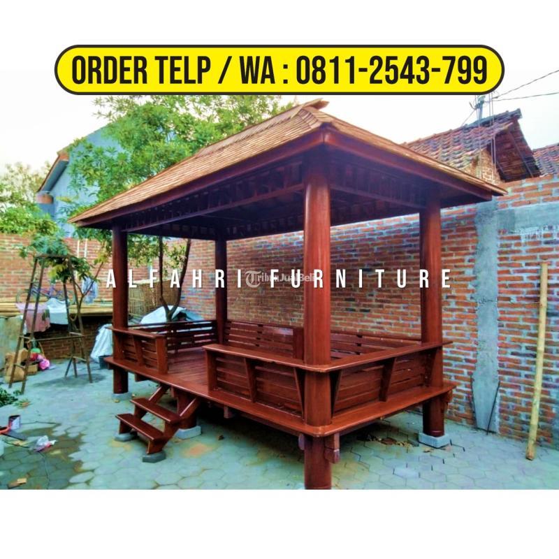 Gazebo Minimalis Modern 2x4 Kayu Kelapa - Rembang Jawa Tengah