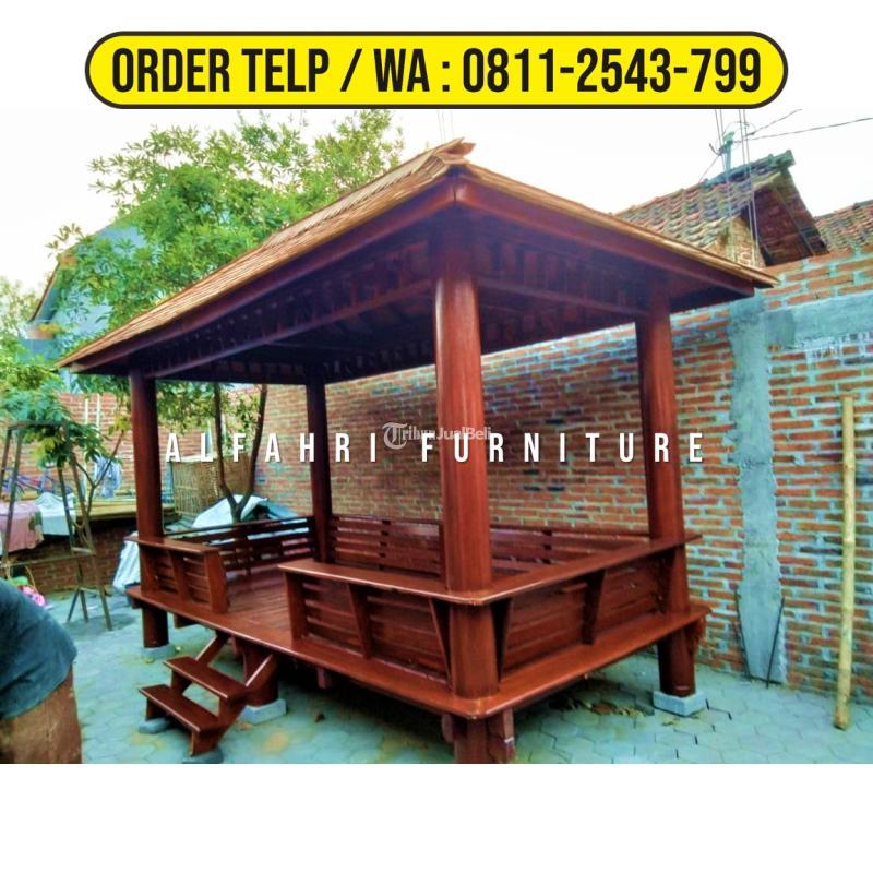 Gazebo Minimalis Modern 2x4 Kayu Kelapa - Rembang Jawa Tengah