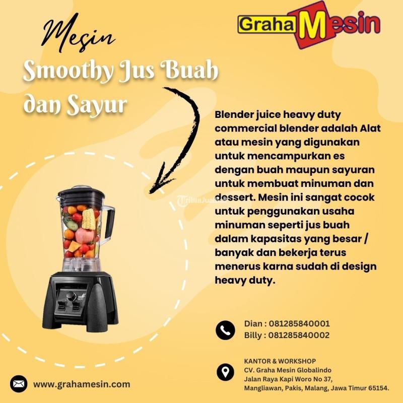 Mesin Smoothy Jus Buah dan Sayur - Malang Jawa Timur