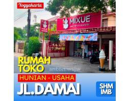 Rumah 2 Lantai Jalan Damai Bonus Toko Lt 440 m LB 526 m SHM dan IMB - Jogja