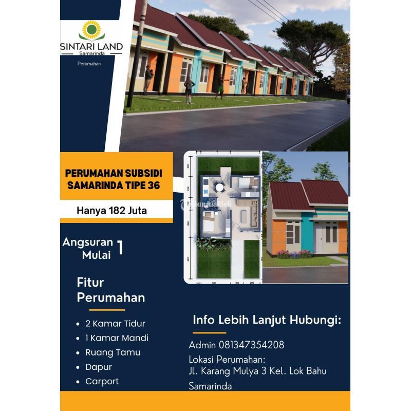 Dijual Rumah Tipe 36 Luas 84m2 SHM 2KT 1KM Lokasi Dalam Kota Bebas Banjir - Samarinda Kalimantan Timur