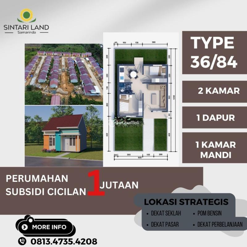 Dijual Rumah Tipe 36 SHM 2KT 1KM, Cicilan Mulai 1 Jutaan - Samarinda Kalimantan Timur