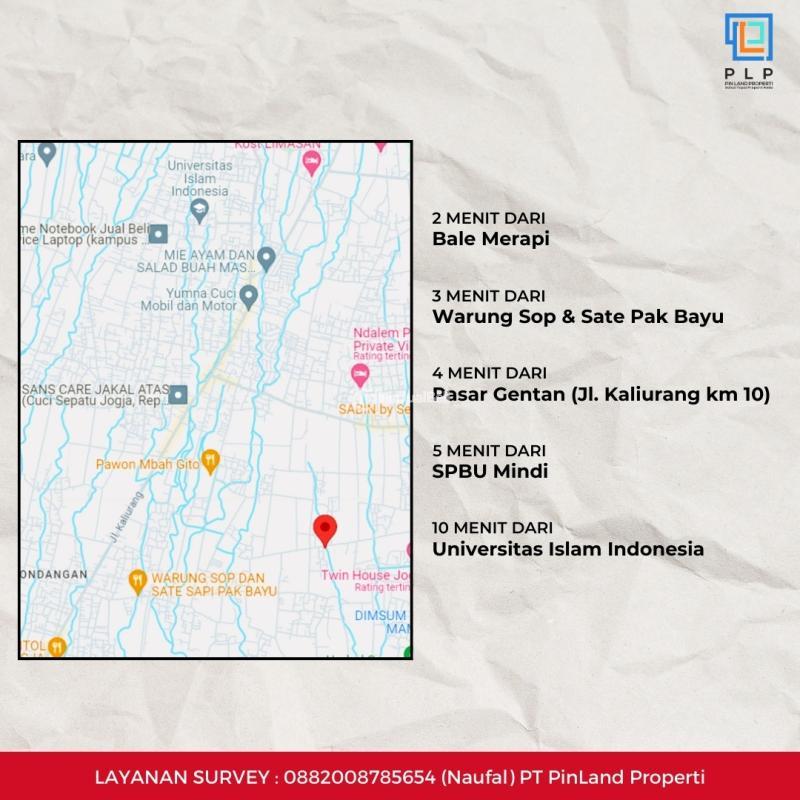 Dijual Tanah SHM Luas 142m2 Pekarangan Harga Terjangkau Timur Jalan Kaliurang Km 10 - Sleman Yogyakarta