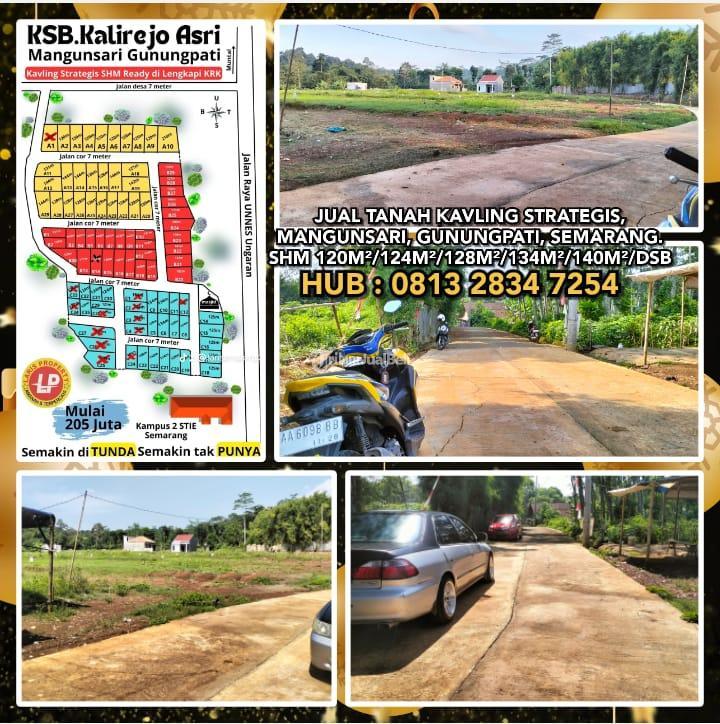 Dijual Tanah Kavling Strategis, Mangunsari, Gunungpati, SHM Murah 120m, 124m - Semarang Jawa Tengah