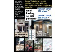 Dijual Rumah LT56 LB45 2KT 1KM Legalitas SHM Lokasi Strategis - Tangerang Selatan Banten 