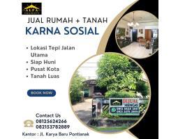 Dijual Rumah Plus Tanah LT789 LB300 SHM di Jalan Karna Sosial - Kota Pontianak Kalimantan Barat